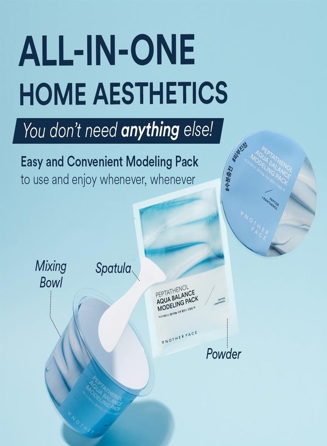 ANOTHERFACE PEPTATHENOL™ Aqua Balance Modeling Pack, Deep Hydrating & Cooling Jelly Mask, Intensive Calming & Soothing, Smooth Skin Texture, Home Spa Kit, Korean Skin Care, 4 cups in 1 Pack, Vegan - Image 4